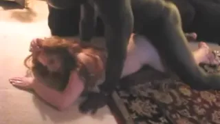 Black and white fucking dude banging blonde slut