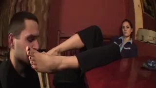 Stinkende Socken und Fußabstreifer