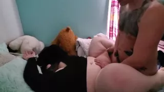 Daddy uses all three holes