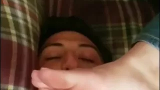 HARD. My face as her footstool. Against the couch. Part 25