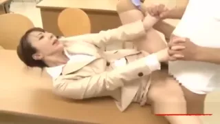 Office Lady In Pantyhose Sucking Guy Getting Her Pussy Fucked Hard In The C