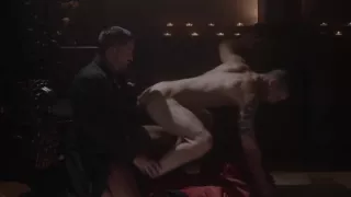 Muscle gay spanking with cumshot