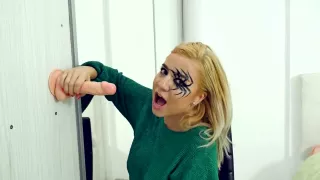 Cuckold Humiliation by Young Hotwife sucking a BIGGER DICK