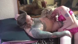 Tattooed dutch hooker riding tourists cock