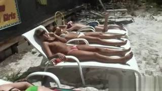 Its the next day and the babes are lined up outdo