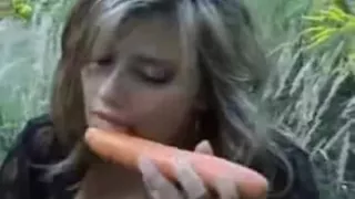 Carrot tease gets fucked