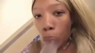 She shaves, then gets creamy