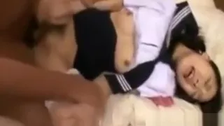 Pretty Asian Schoolgirl With A Perky Ass gets fucked on a chair then facialed