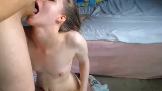 Hot teen brunette fuck and facial