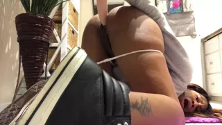 Dildo’ing my asshole doggystyle. 9.5 inch BALLS DEEP
