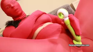 DesyrasNylonSex - Masturbating In Red Encasement