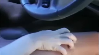 Cheerleader Strumpfhosen im Auto