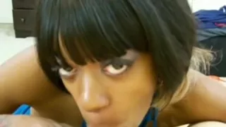 2 amateur teens in a double blowjob action