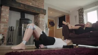 naive blondiel bound by 2 girls