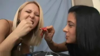 Two Babes in Dresses Destroy City