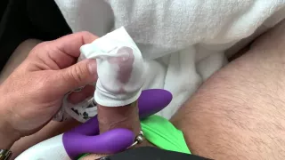 Cumming through my new white satin panties while moaning loud