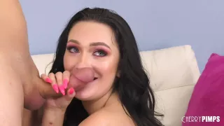 Black Hair Babe Masturbates With Hitachi Before Hardcore Live Sex