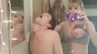 transsexual  lena kelly tops tony and cums on his hole