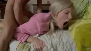Blonde teen anal creampie