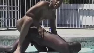 Chocolate hunks poolside fuck - Black Wolf