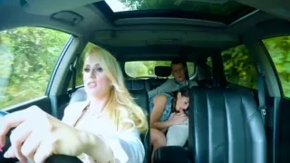 Teens In The Backseat With Pornostar Angel Wicky, Jimena Lago