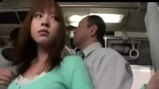 horny girl gives blowjob to bus passenger
