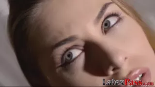 Submissive redhead spanked and dildo fucked by hot domina