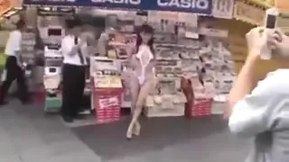 Walking semi-nude in Tokyo Streets