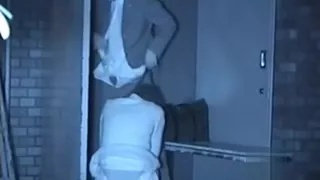 Couple engaging in congress outside, in Japan