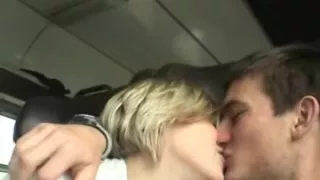 Amateur Blowjob In a Train Full of People