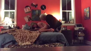 Old Cuck Watches Young Stud Plowing His Woman Hard