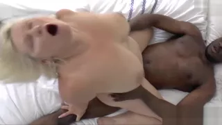 Granny loves a big black cock in her pretty pussy