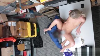 Spy cam caught innocent blonde tits shot