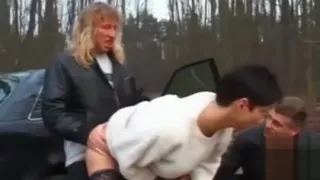 Dogging - mature wife fuck by 2 Men's near the forest