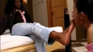 Lick her black feet