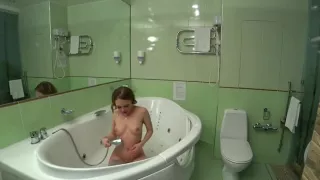 Big ass Russian blonde pissed and fucked