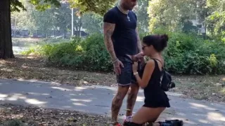 una - public oral sex