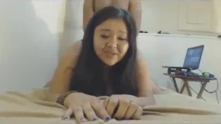 SBB - perfect chubby asian teen getting some cum on her ass