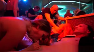 Classy babes fuck at orgy