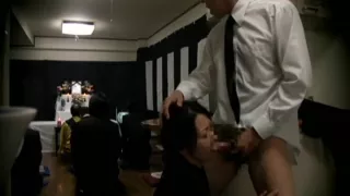 Widow receives fresh cum from a young stud