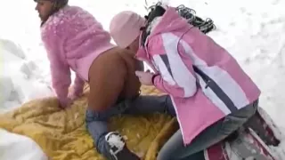 Beautiful Lesbians Fuck In The Snow
