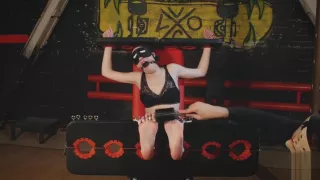 Yalta. Big feet tickling in stocks