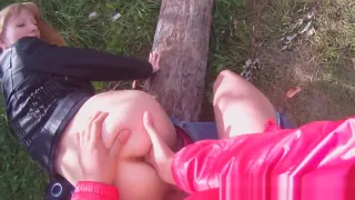 Real teen pickedup and doggystyled outdoors