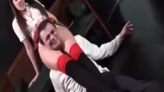 Schoolgirl headscissors part2