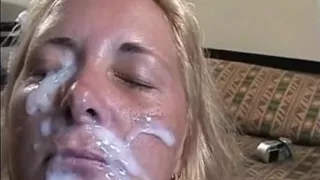Milf takes a big cumshot for ss