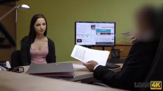 LOAN4K. Agent experiences tight asshole of teen girl who needs cash