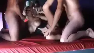 Hot Blonde fucked by two guys