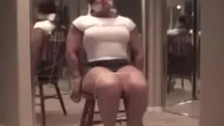 Female bodybuilder gagged and bound beautiful