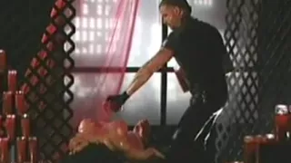 Fetish slut gets covered in hot wax