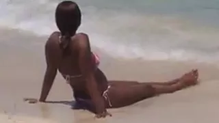 Black girls in swimsuits partying, swimming, and showing off their bodies